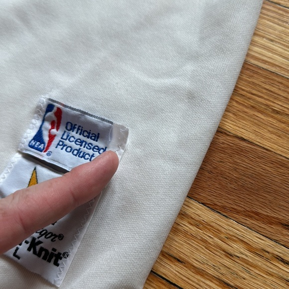 Vintage 1980s Isiah Thomas Detroit Pistons Jersey / Large / Sand Knit / Rare - Picture 8 of 8